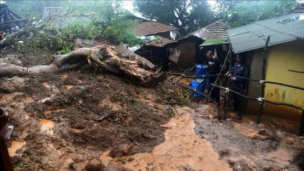 ببینید | سرازیر شدن خاک و سنگ بر اثر رانش زمین در ویتنام